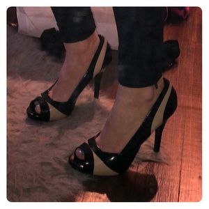 Black & nude high heels